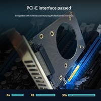 Kartu Adaptor U.2 ke PCIE Kelas Enterprise, Konverter SSD NVMe U2, Kartu Ekspansi PCI-E X4 untuk Komputer Desktop