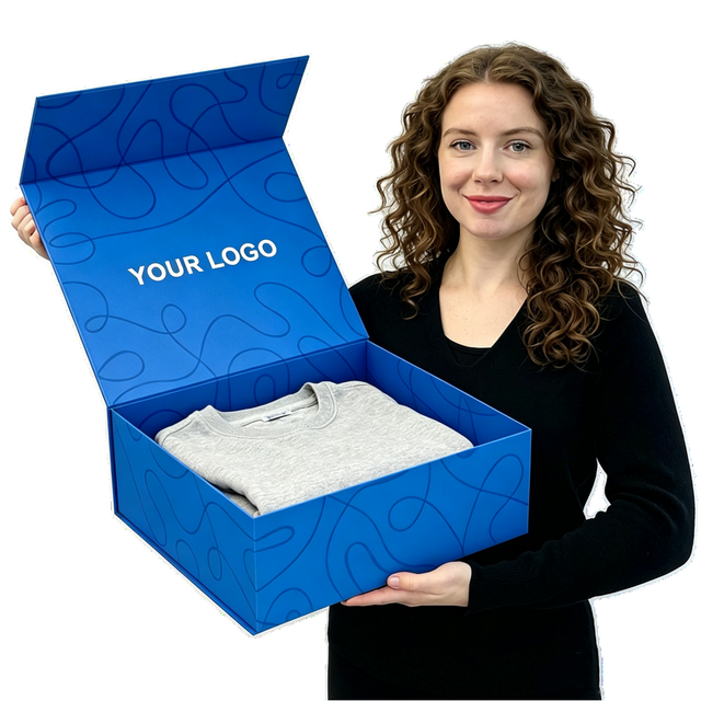 Eco Friendly Foldable Paper Gift Box Custom Gold Foil Logo Collapsible Packaging Box for Small Luxury Gift Items