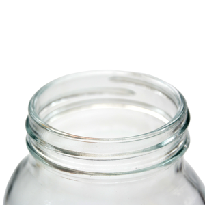 Tarro de vidrio cónico Mason de 8oz con tapa plateada - Product Image 2