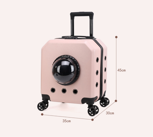 Многоцветная прозрачная тележка для часов, для кошек, домашних животных, с универсальными колесами и застежкой-молнией, сумка для путешествий из ткани Оксфорд для домашних животных - Product Image 5