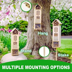 Casa <span class=keywords><strong>de</strong></span> Madera para Insectos, Hotel para Insectos, <span class=keywords><strong>Mariposas</strong></span>, Mariquitas, Hábitat Natural para Insectos Beneficiosos, Decoración <span class=keywords><strong>de</strong></span> Jardín, Personalizable - Product Image 3