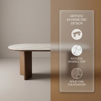 Table à manger ovale en bois massif de style américain moderne de luxe, fabrication directe d'usine, robuste, durable, écologique, garantie 5 ans