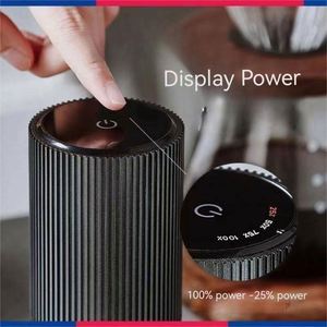 เครื่องบดเมล็ดกาแฟแบบพกพา LCD อิเล็กทรอนิกส์  แบบชาร์จไฟได้  ใช้พอร์ต USB สำหรับบดเมล็ดกาแฟ - Product Image 2