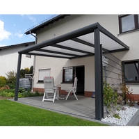 Sombrilla de aluminio para jardín, toldo de techo de policarbonato para terraza, vordach