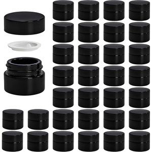 Pot en verre UV violet foncé de 5 ml avec bouchon à vis pour crème pour les yeux, soins de la peau, usage cosmétique - Product Image 1