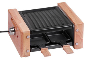 Grill à <span class=keywords><strong>raclette</strong></span> électrique avec poignées en bois, contrôle de la température, surface antiadhésive, commande mécanique, sécurité de la flamme pour la maison - Product Image 5