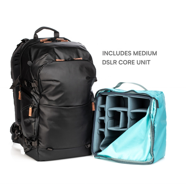 35L Black DSLR Waterproof Nylon Modular Camera Backpack Durable Portable Camera Bag Travel Hiking Custom Camera Backpacks