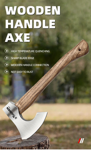 <span class=keywords><strong>Ascia</strong></span> da Taglio Fai-da-Te di Alta Qualità a Basso Prezzo, 10 Pezzi, in Acciaio ad Alto Tenore di Carbonio con <span class=keywords><strong>Manico</strong></span> in Legno, 5 Lame <span class=keywords><strong>per</strong></span> Abbattimento e Taglio - Product Image 5