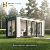 Casa Contenedor Modular Expandible de Acero de 20, 30 y 40 pies, Villa de Panel Sándwich de Construcción Rápida con 2 o 3 Dormitorios para Estándares AU y EU