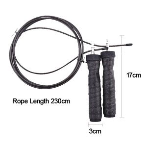 เชือกกระโดดทำจากพีวีซีกันลื่นใช้ฝึกฝนฟิตเนสสายเหล็กใหม่ - Product Image 6