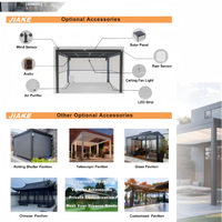 Pergola motorisée électrique en aluminium OEM - imperméable, rétractable, taille personnalisable pour balcon, jardin, design nature
