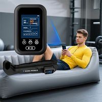 Masseur de jambes portable à compression d'air, 6 airbags, 8 modes, pression de 30 à 240 mmHg, contrôle du temps de 10 à 90 minutes, pour les employés de bureau et les personnes âgées