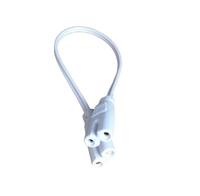 Câble d'alimentation VGA blanc T8 personnalisé en usine QUANWEI, connecteur femelle, faisceau de câbles électroniques en cuivre, prise pour lampe LED, AC 120V