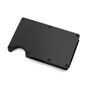 2025 người đàn ông của tối giản <span class=keywords><strong>RFID</strong></span> chặn chủ thẻ ví phong cách kinh doanh tùy chỉnh kim loại da Tính năng không khí tag tiền mặt Dây đeo tùy chỉnh - Product Image 5