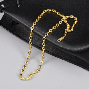 <strong>Fashion</strong> Hop Statement Pig Nose Chain 18k Gold Plated Stainless Steel Hollow <strong>Choker</strong> Necklace for Women Men - Product Image 2