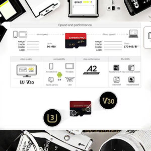 하이 퀄리티 U3 속도 SD 메모리 카드 512GB ~ 1TB 용량 플라스틱 소재 MP3 DVR 전화 카메라 A1 V10 속도와 호환 가능 - Product Image 4