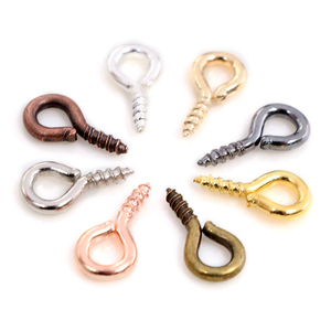 200 pz/lotto Mini Ganci a Occhiello Filettati Piccoli e Minuscoli, 8 Colori, Chiusure e Ganci per Creazione Gioielli Fai da Te - Product Image 1