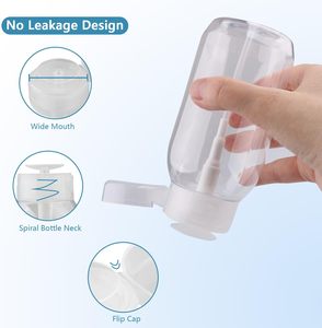 Bouteille de lotion compressible personnalisée en promotion, 300 ml, 500 ml, transparente, pour gel douche, emballage avec bouchon à clapet, pour démaquillant - Product Image 3