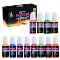 TIMESRUI Vente en gros de colorant en résine fluorescente opaque Colorant néon réactif aux UV pour moulage de résine époxy/UV, fabrication de bijoux, bricolage
