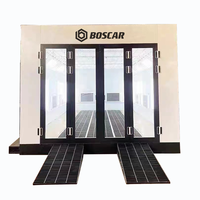 Cabine de peinture automobile de luxe 8m x 5.4m, chauffage électrique/diesel/gaz, brûleur diesel, éclairage LED, filtre haute efficacité