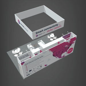 Stand <span class=keywords><strong>de</strong></span> Exhibición Modular Reutilizable y Ecológico <span class=keywords><strong>de</strong></span> Aluminio con Caja <span class=keywords><strong>de</strong></span> Luz SEG <span class=keywords><strong>de</strong></span> 3 Lados, Stand <span class=keywords><strong>de</strong></span> Exhibición Personalizado Ligero y Portátil para <span class=keywords><strong>Ferias</strong></span> Comerciales - Product Image 1