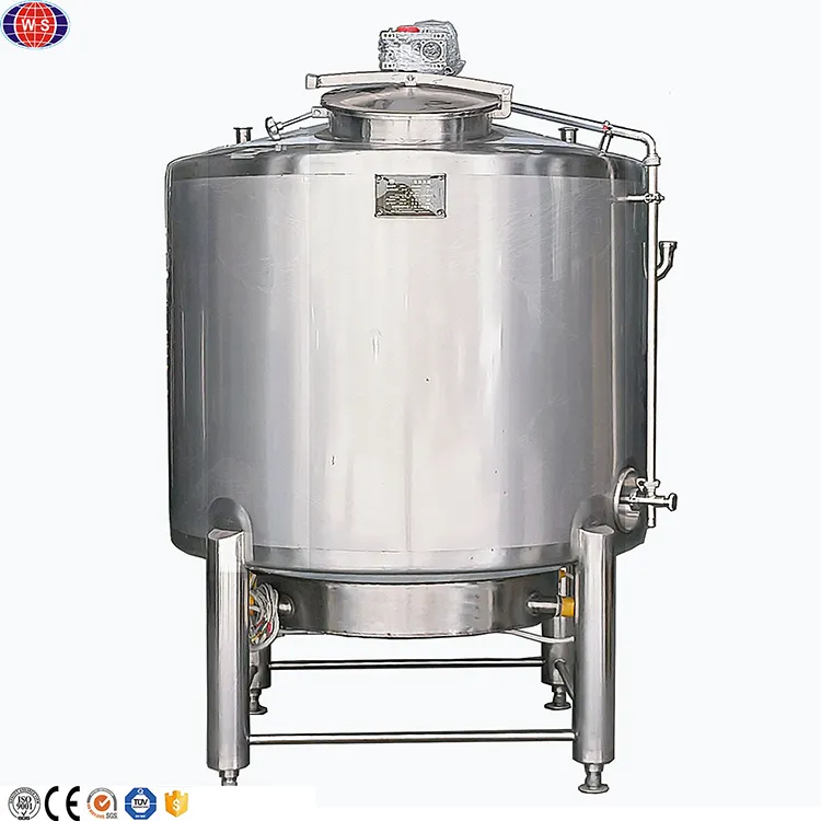 Réservoir de boisson au lait 300-5000l, réservoir de mélange de boissons à chauffage électrique en acier inoxydable