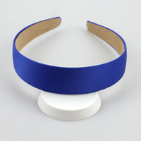 Headband Satin Mengkilap 3cm untuk Wanita, Warna Solid Sederhana, Finishing Mengkilap Klasik, Tersedia Berbagai Warna