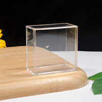 Conteneur carré en plastique transparent de qualité alimentaire en gros avec couvercle, boîte de rangement pour bonbons, cadeaux, bijoux, présentoir