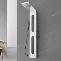 Offre Spéciale moderne en acier inoxydable 304 panneau de douche mural multi-mélangeur panneau intelligent Jet modèles de pulvérisation souple pour salle de bain