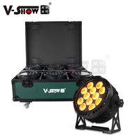 VSHOW FWBR1206 LED Par 12PCS 18W RGBWA UV6in1 Étanche Alimenté par Batterie Télécommande sans Fil DMX LED Par éclairage pour la fête
