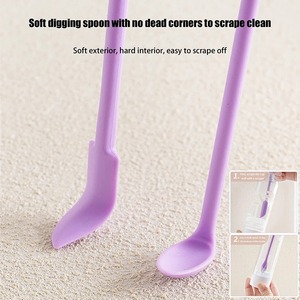 Mini <b>Silicone</b> Spatula, 3 PCS Jar Spatula, Reusable Double-ended Tiny <b>Silicone</b> Spoon for Kitchen and Beauty - Product Image 4