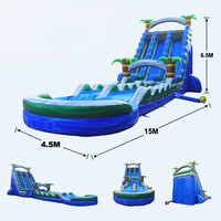 Toboggan gonflable Offre Spéciale de palmier avec la grande glissière pleine d'entrain de PVC de piscine pour des enfants et des adultes