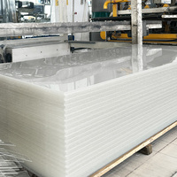 Vente en gros de feuilles de plastique transparentes PS pour plexiglas 3-8mm PMMA, traitement de découpe, affichage au détail, signalisation à faible coût