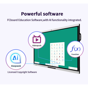 Hiseeview 86 Inch Interactive Whiteboard Android Windows Smart Board 4K Display Built-in 4K <b>Camera</b> <b>Wireless</b> Whiteboard - Product Image 3