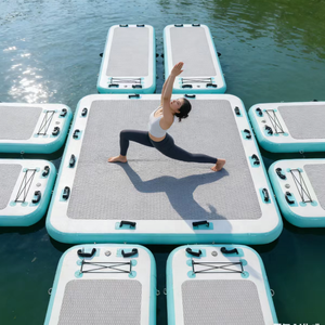 Tapis de yoga gonflable aquatique vert menthe, tapis d'entraînement aquatique gonflable, tapis de gymnastique aquatique gonflable – Vente chaude - Product Image 2