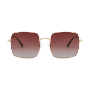 Gafas de Sol con Marco Metálico Cuadrado, Lentes Degradadas, Montura Completa, 100% Protección UV, Unisex, Moda Casual para Adultos - Product Image 1