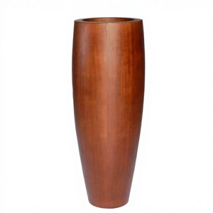 Jardinière moderne minimaliste écologique en fibre de verre pour l'intérieur et l'extérieur avec trou de drainage pour usage domestique - Product Image 1