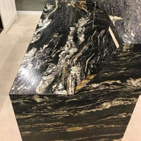 GOLDTOP OEM/ODM Granito Luxe Naturel Haute Performance Noir Cosmique Or Granite Plans de Travail Comptoirs pour Décoration Intérieure