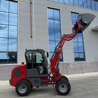 Mini-chargeuse sur pneus HZM811t, chargeuse de grumes, chargeuse frontale, flèche télescopique, godet de 0,5 m, pompe hydraulique HYDAC, haute performance