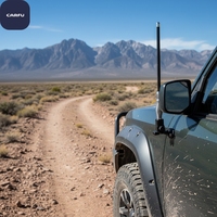 Antenne de voiture universelle Carfu 51 cm en acier inoxydable, antenne tout-terrain pour SUV et moto, installation facile sans perçage, AC-1184