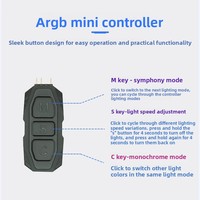 TEUCER 5Vmini ARGB Contrôleur de ventilateur de boîtier PC de bureau et de bande lumineuse 3 broches avec télécommande