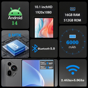 แท็บเล็ตพีซีระบบแอนดรอยด์ขนาด 11 นิ้ว รุ่น 7 Ultra หน่วยความจำ 16GB+1TB รองรับ 5G Wifi ซิมนาโน  หน่วยประมวลผล MTK Quad Core รองรับเครือข่าย 4G สำหรับเล่นเกม การศึกษา และธุรกิจ - Product Image 3