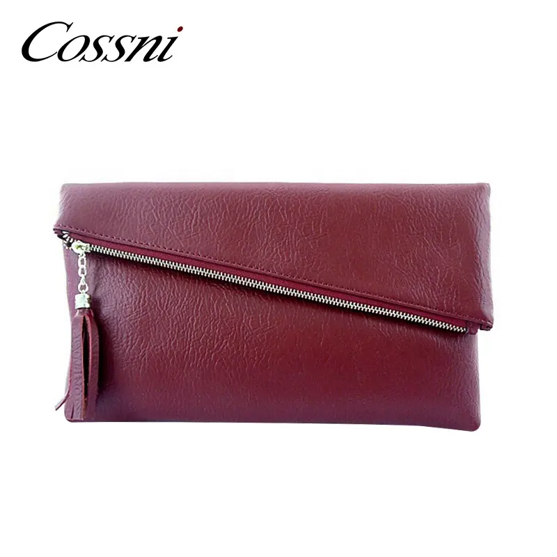 Womens Evening Clutch Bag, Leather Fold Over Womens Evening Clutch Bag