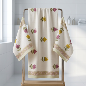 Serviettes de cuisine en coton gaufré de qualité supérieure, douces pour la peau, séchage rapide, broderie florale, bordure décorative, réutilisables, pour la maison - Product Image 2