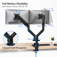 Meuble TV avec foyer pour téléviseur 32 pouces, support de plafond escamotable électrique 1 pièce, chariot ergonomique pour poste de travail, support double bras pour moniteur