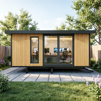 Bureau de jardin préfabriqué moderne et isolé pour maisons britanniques, studio d'extérieur isolé avec dimensions personnalisées et installation facile