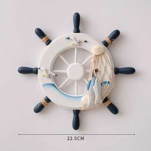 Timone Nautico in Legno Decorazione da Parete Ornamento Classico Marittimo per Case Costiere e Ambienti a Tema Spiaggia - Product Image 4