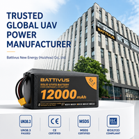 Аккумулятор Battivus 12S 52.2V 12Ah полутвердотельный LiPo 210 Втч/кг с высокой энергетической плотностью для БПЛА с вертикальным взлетом и посадкой, самолетов с фиксированным крылом и дронов с длительным временем полета
