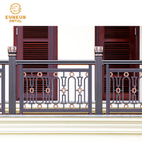Rampe de balcon en aluminium au design moderne de haute qualité avec marche carrée Fournisseurs de gros Rampe d'extérieur pour escalier