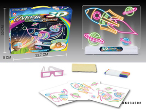 3D คณะกรรมการวาดภาพ3D แสงเมจิกวาดเรืองแสงแผ่นเมจิกกระดานวาดภาพสำหรับเด็ก - Product Image 6
